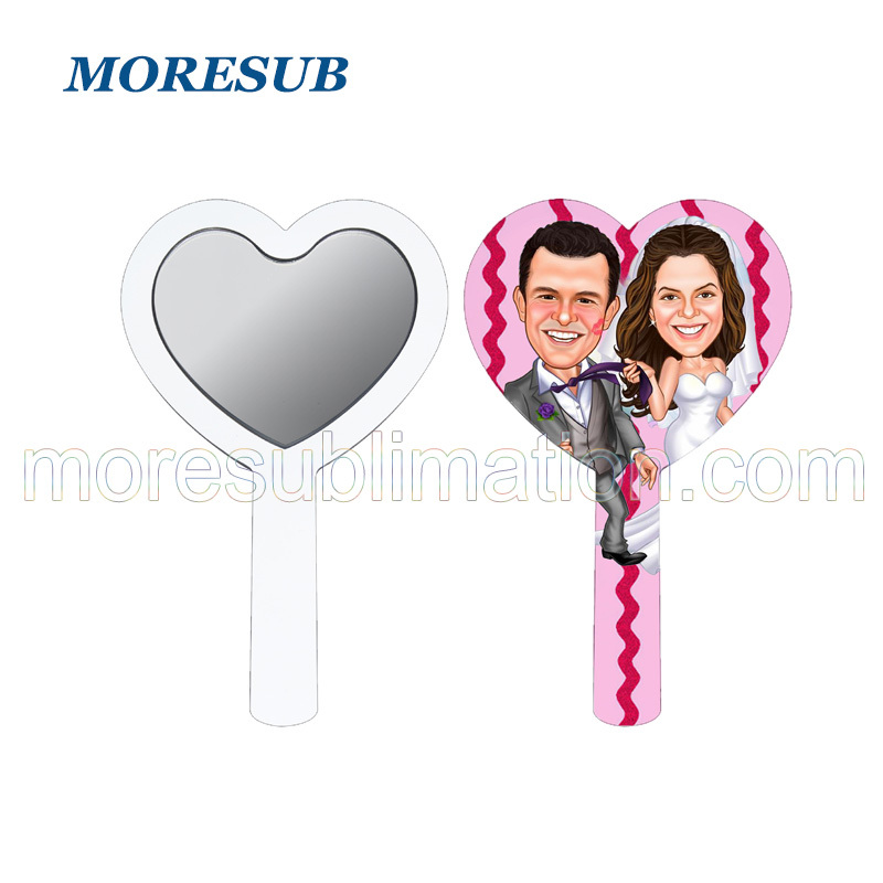 Sublimation Hand Mirror Blanks Wholesale MDF Heart Mirror