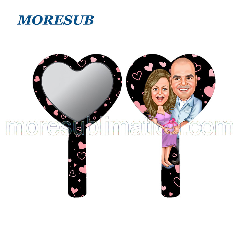 Sublimation Hand Mirror Blanks Wholesale MDF Heart Mirror