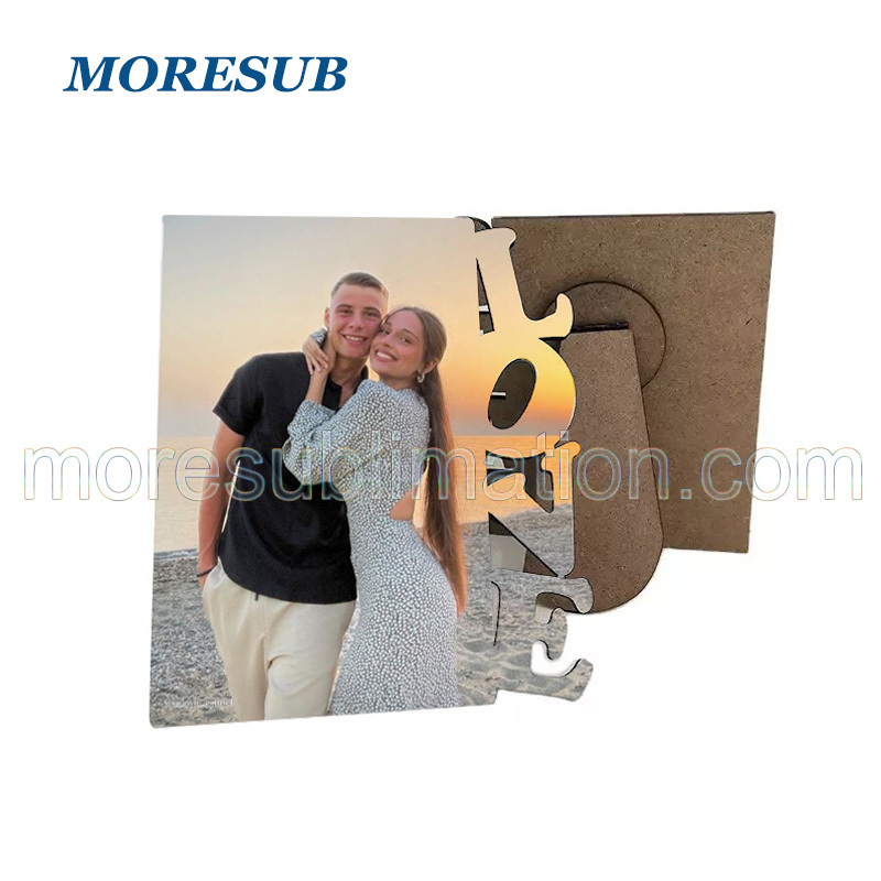 Sublimation MDF LOVE Photo Frame Blanks Wholesale Wood Photo Panels