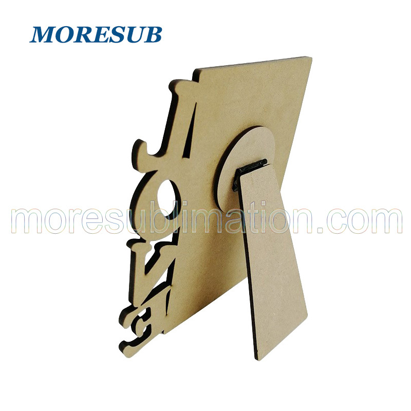 Sublimation MDF LOVE Photo Frame Blanks Wholesale Wood Photo Panels