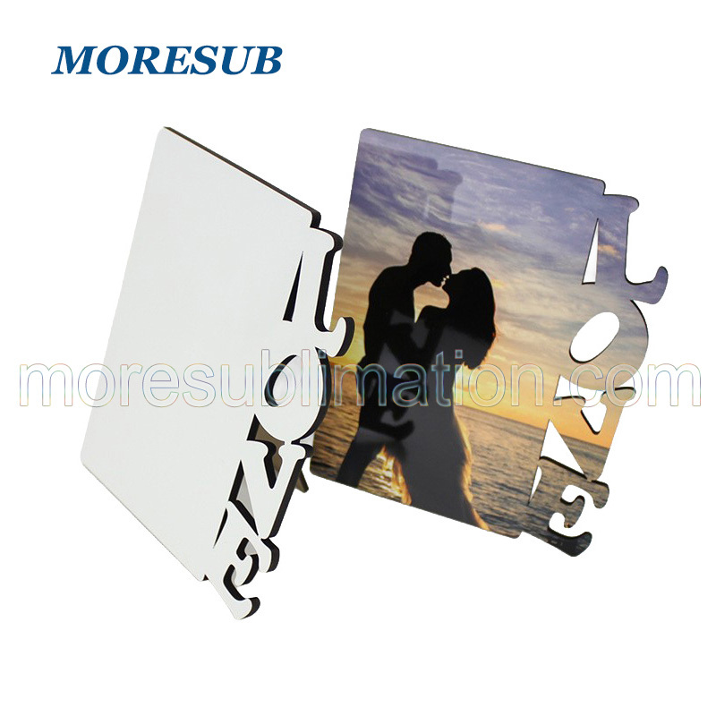 Sublimation MDF LOVE Photo Frame Blanks Wholesale Wood Photo Panels