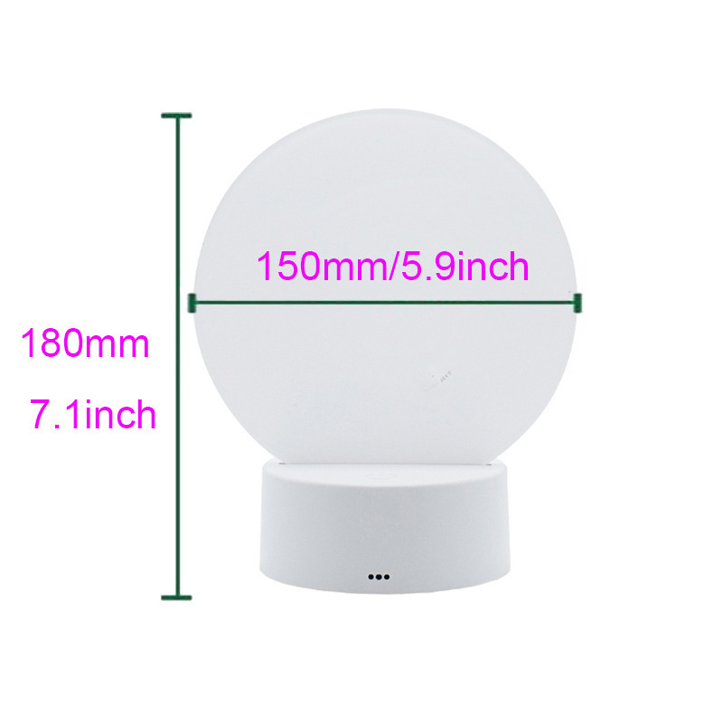 Sublimation Round LED 3 Colors Bedside Lamp Blanks Wholesale Easter Night Light