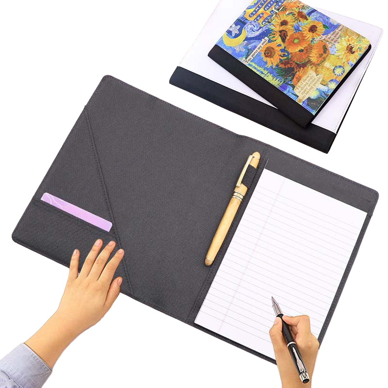 Sublimation Notebook Portfolio Blanks Wholesale PU Leather Portfolio With Pen Holder