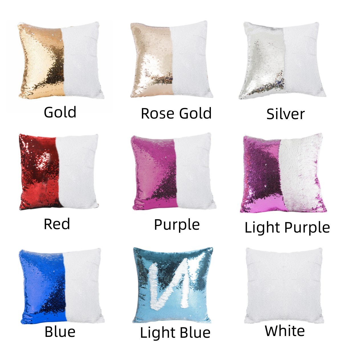 Sublimation Flip Sequin Pillow Cover Blanks Wholesale 16 INCHES Pillow Case