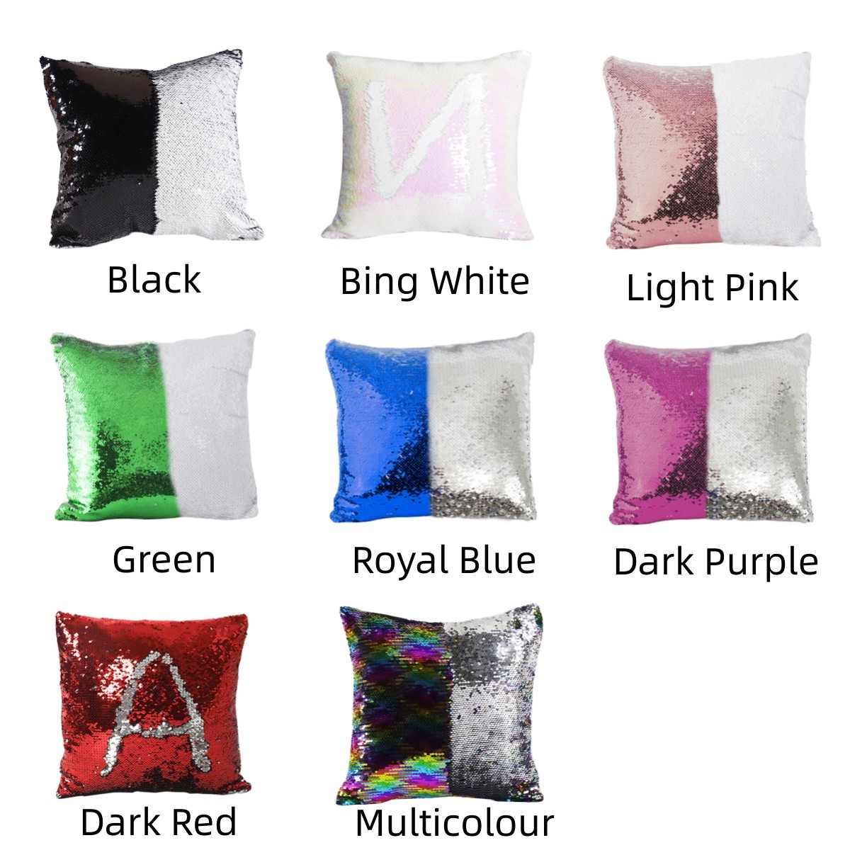 Sublimation Flip Sequin Pillow Cover Blanks Wholesale 16 INCHES Pillow Case