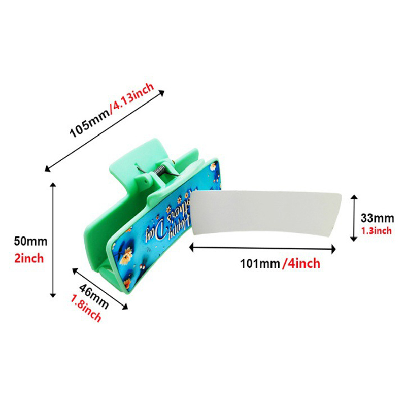Sublimation Hair Clip Blanks Wholesale 5 Colors Plastic Hair Claw Clip