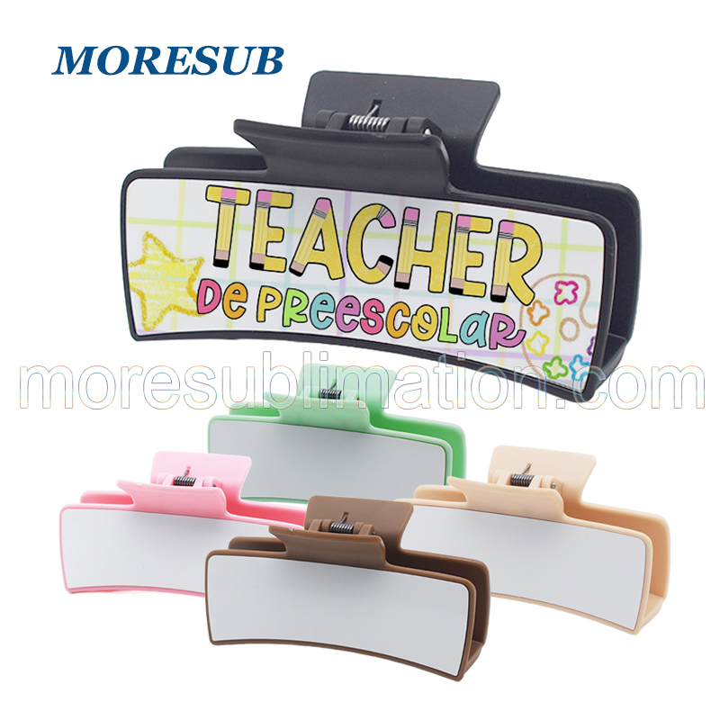 Sublimation Hair Clip Blanks Wholesale 5 Colors Plastic Hair Claw Clip