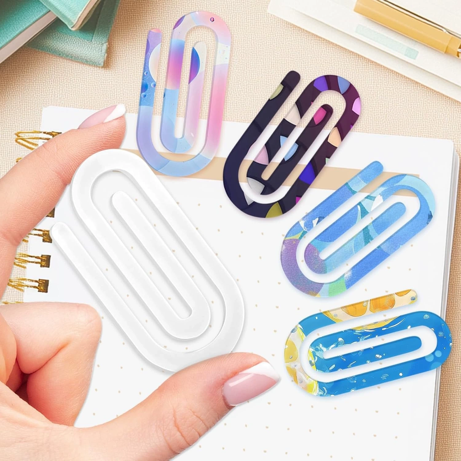 Sublimation Giant Paperclip Blank Jumbo Paper Clips Acrylic Bookmark Clip