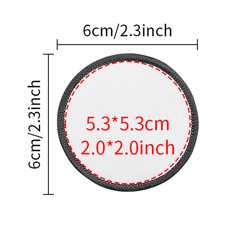 Sublimation Patches Blanks Wholesale Iron-on Patch with Black Border
