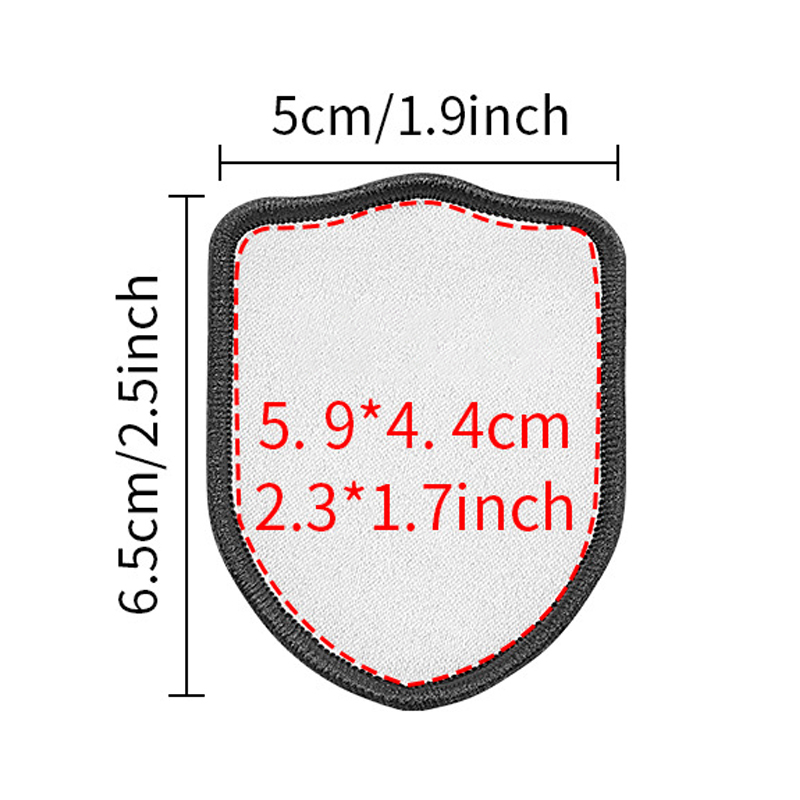 Sublimation Patches Blanks Wholesale Iron-on Patch with Black Border