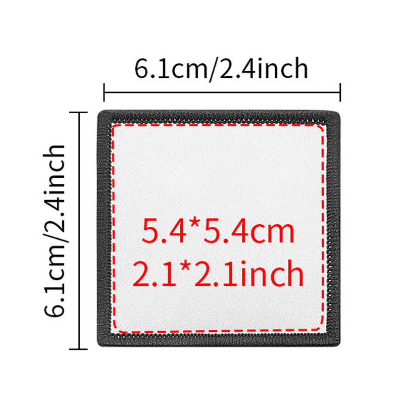 Sublimation Patches Blanks Wholesale Iron-on Patch with Black Border