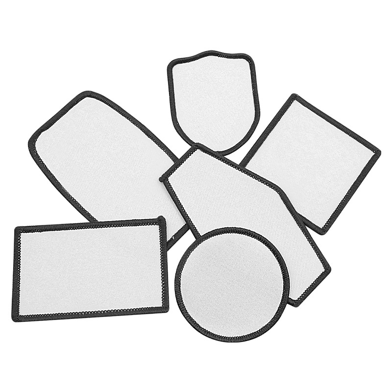 Sublimation Patches Blanks Wholesale Iron-on Patch with Black Border