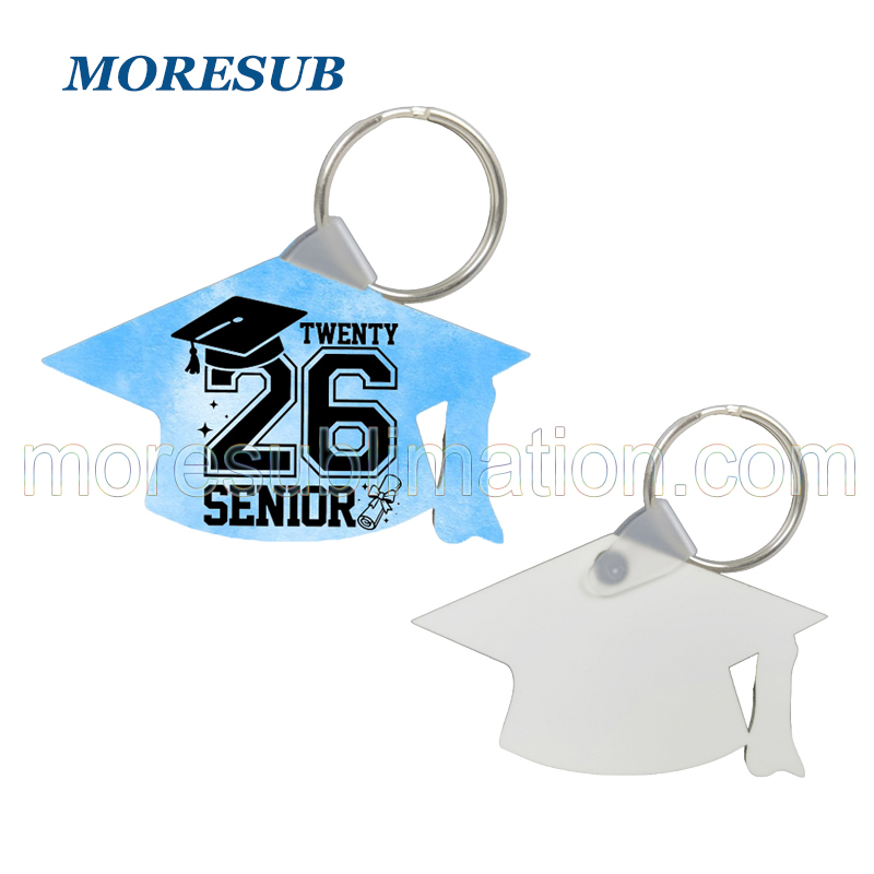 Sublimation MDF Grad Hat Keychain Blanks Wholesale Bachelor's Cap Keychain