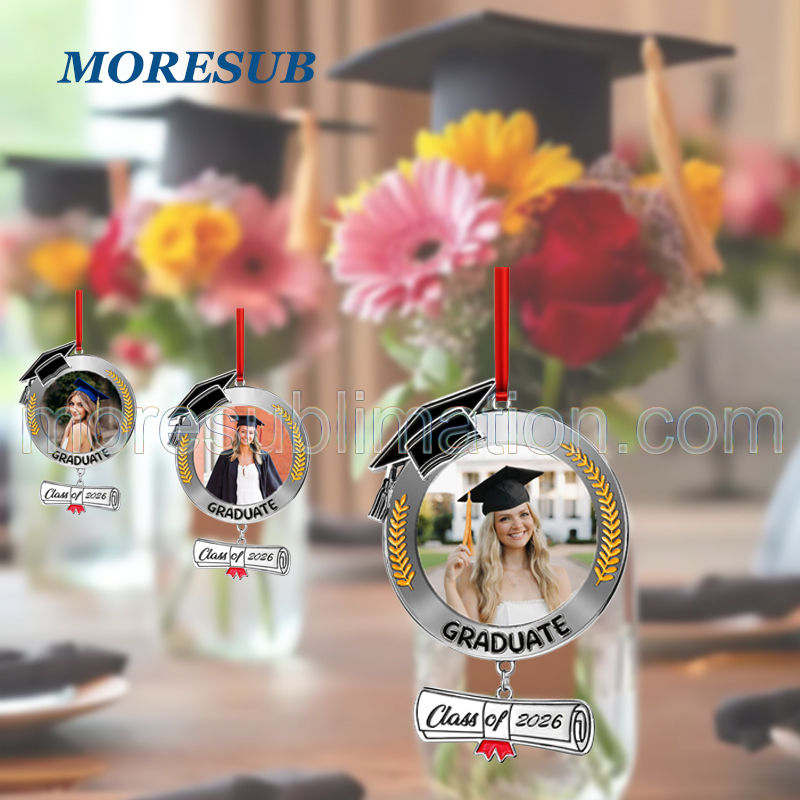 Sublimation Class Of 2026 Ornament Blanks Wholesale Graduation Pendant