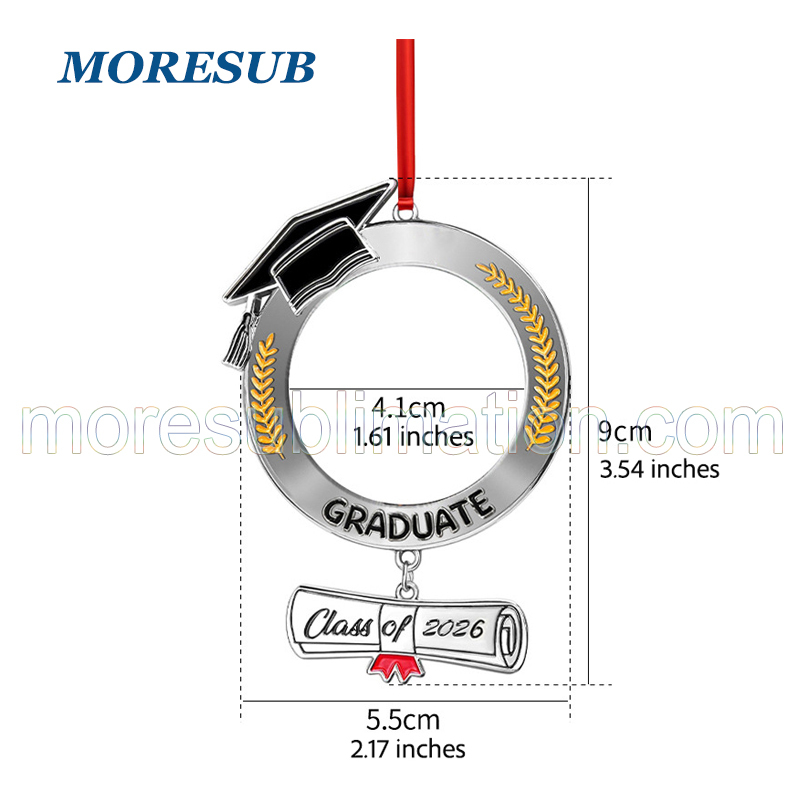 Sublimation Class Of 2026 Ornament Blanks Wholesale Graduation Pendant