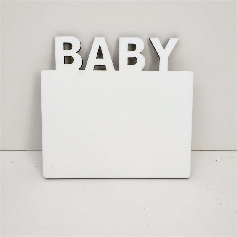 Sublimation Baby Photo Frame Blanks Wholesale MDF Wood Photo Plaque