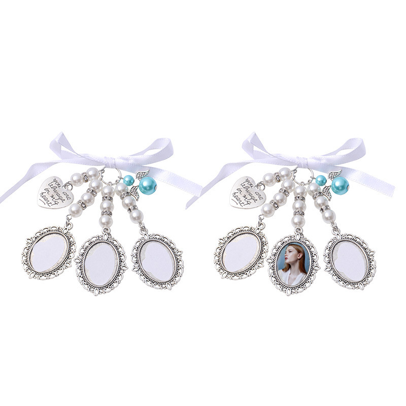 Sublimation Flower Memorial Pendant  Blanks Wholesale Photo Charm