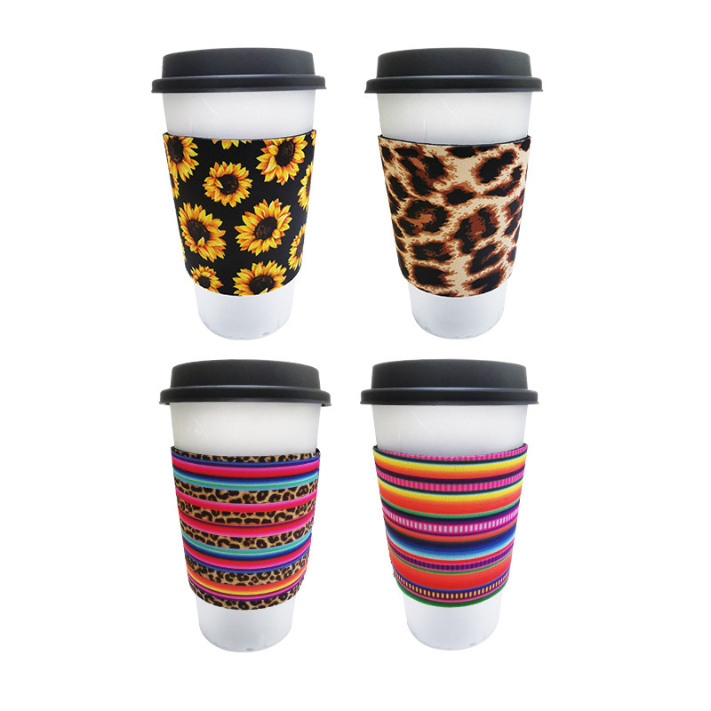 Sublimation Coffee Cup Holder Blanks Wholesale Neoprene Iced Coffee Cold Cup Sleeve