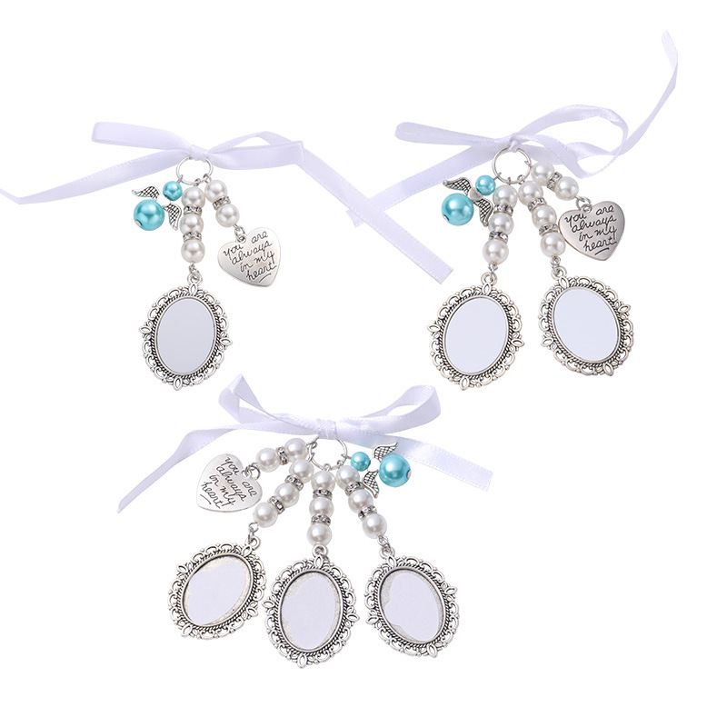 Sublimation Flower Memorial Pendant  Blanks Wholesale Photo Charm