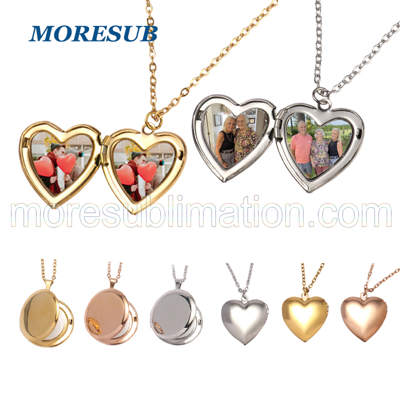 Sublimation Necklace Blanks Wholesale Heart & Round Shape Necklace