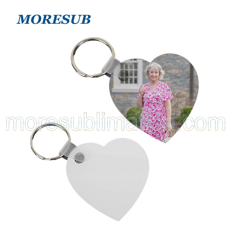 Sublimation Heart Keychain Blanks Wholesale MDF Wood Keychain