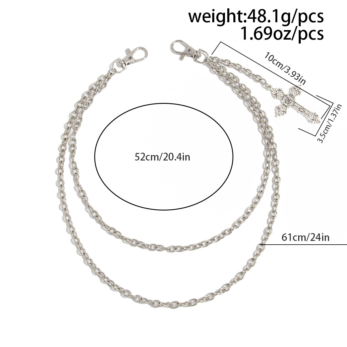 Cross Pendant Trouser Chain Pants Chain Bag Chain