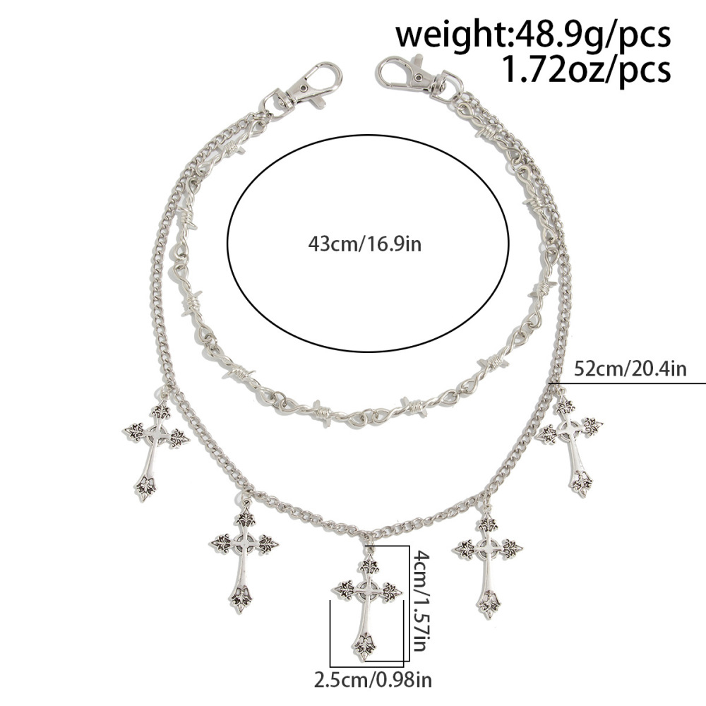Thorn Cross Pants Chain Bag Chain