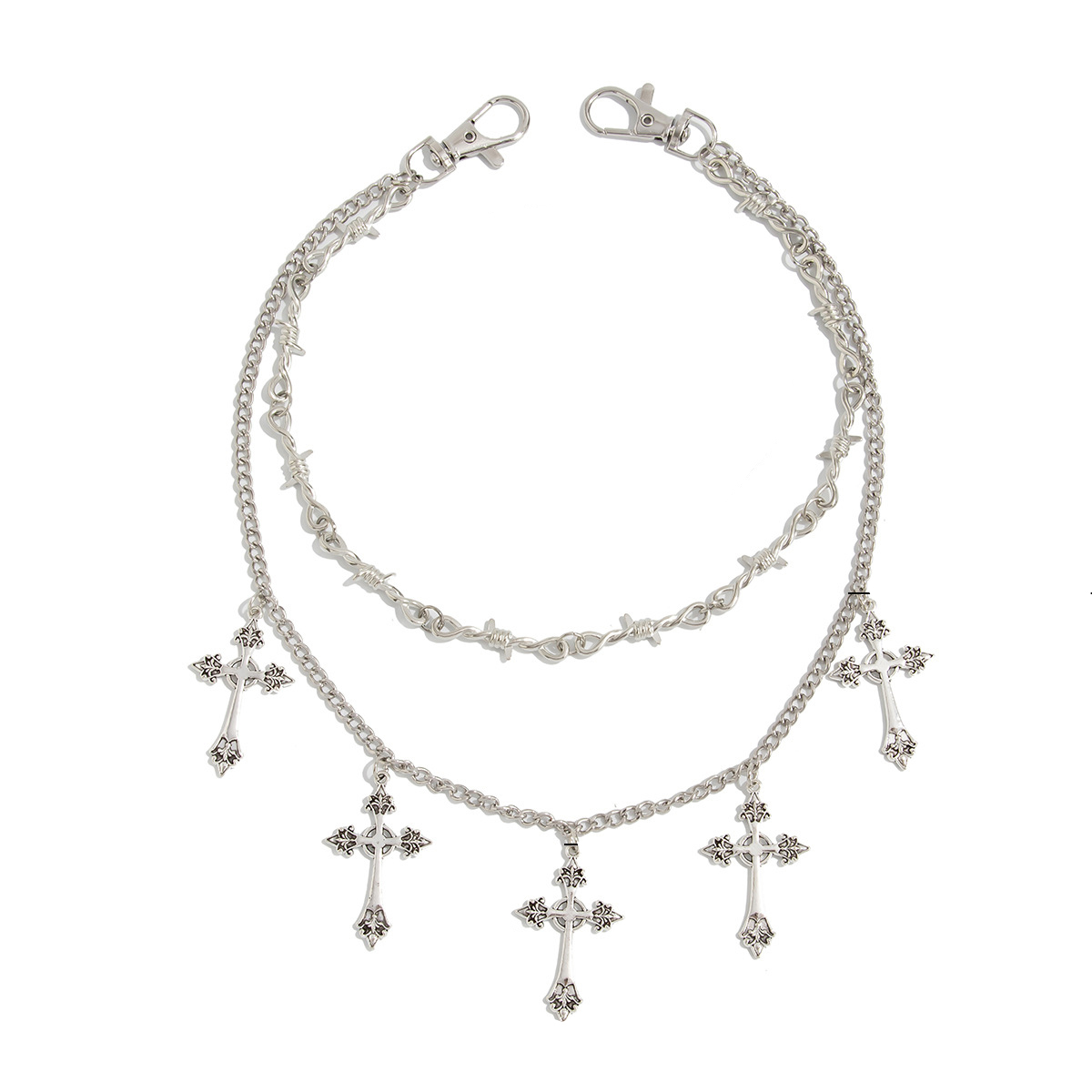 Thorn Cross Pants Chain Bag Chain