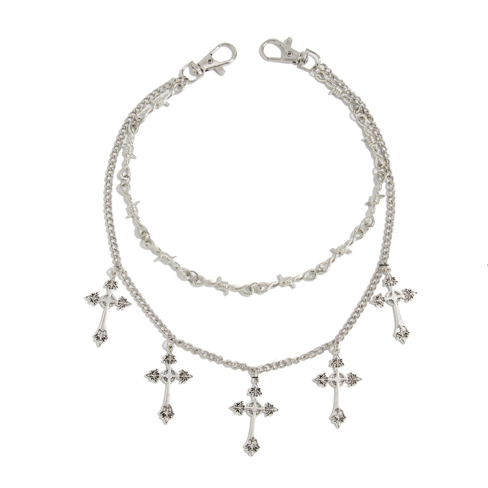Thorn Cross Pants Chain Bag Chain