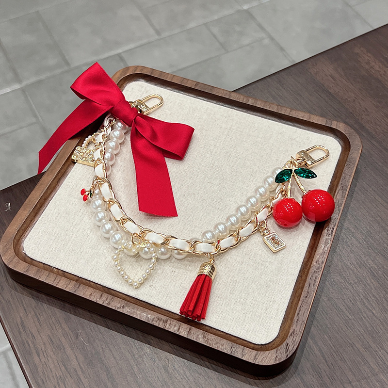Stylish Cherry Bow Handbag Chain