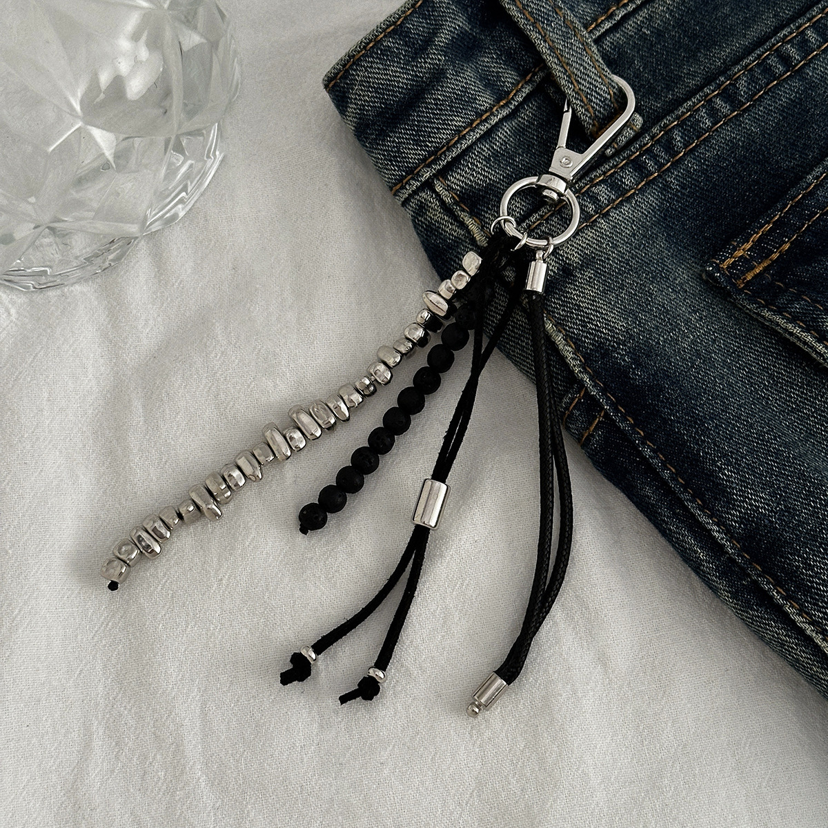 Volcanic Stone Tassel Bag Trouser Pendant