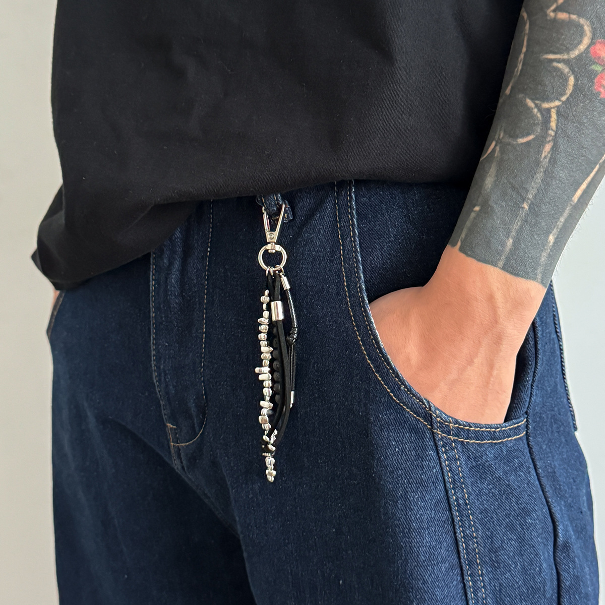 Volcanic Stone Tassel Bag Trouser Pendant