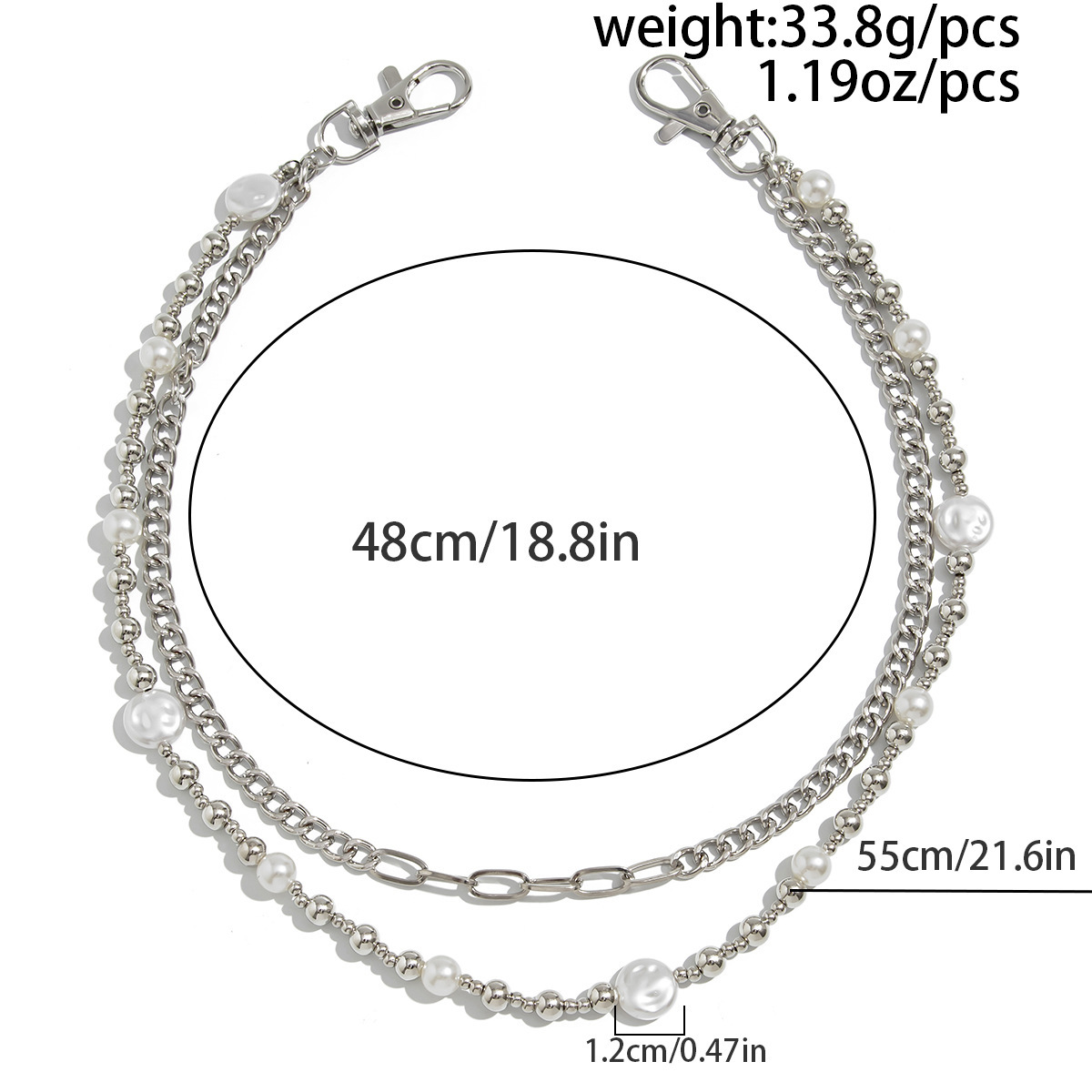 Bag Chain Pearl-trimmed Trouser Chain