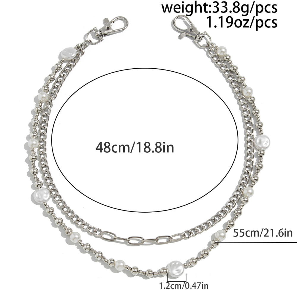 Bag Chain Pearl-trimmed Trouser Chain