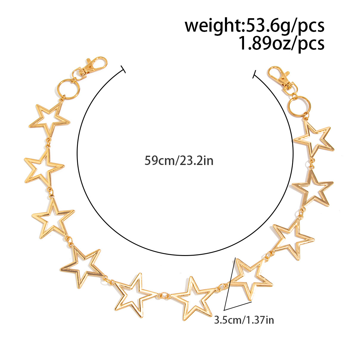 Large Five-pointed Star Pants Chain Bag Chain