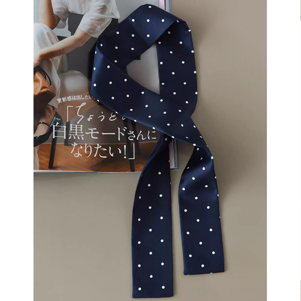 Polka Dot Long Scarf Bag Decoration Ribbon Bag Scarves