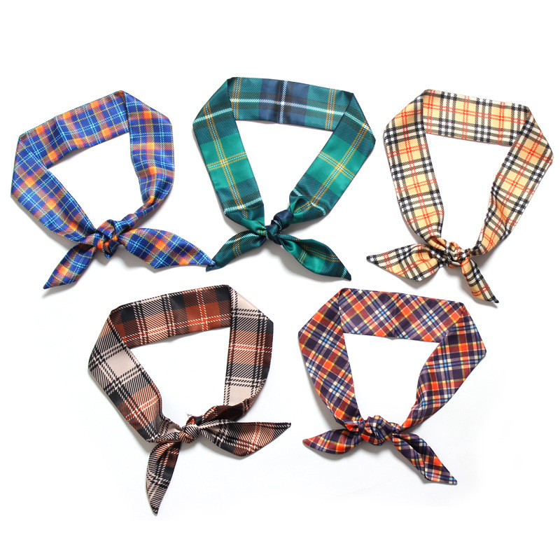 Checkered Scarf For Women Bag Scarves