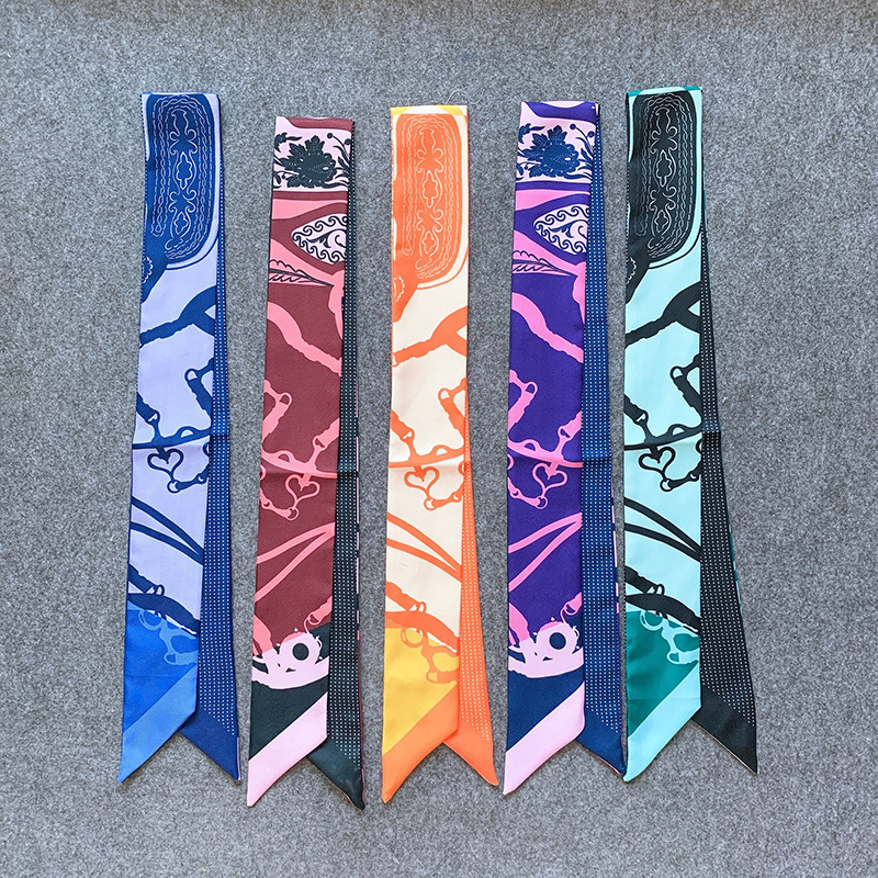 Long Silk Scarf Bag Scarves