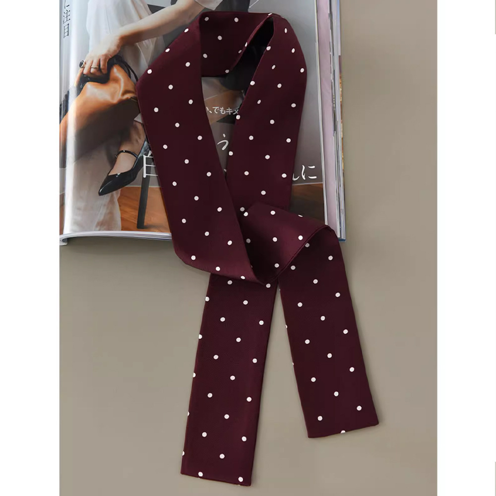 Polka Dot Long Scarf Bag Decoration Ribbon Bag Scarves