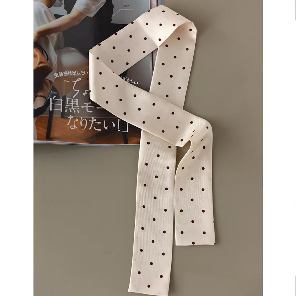 Polka Dot Long Scarf Bag Decoration Ribbon Bag Scarves