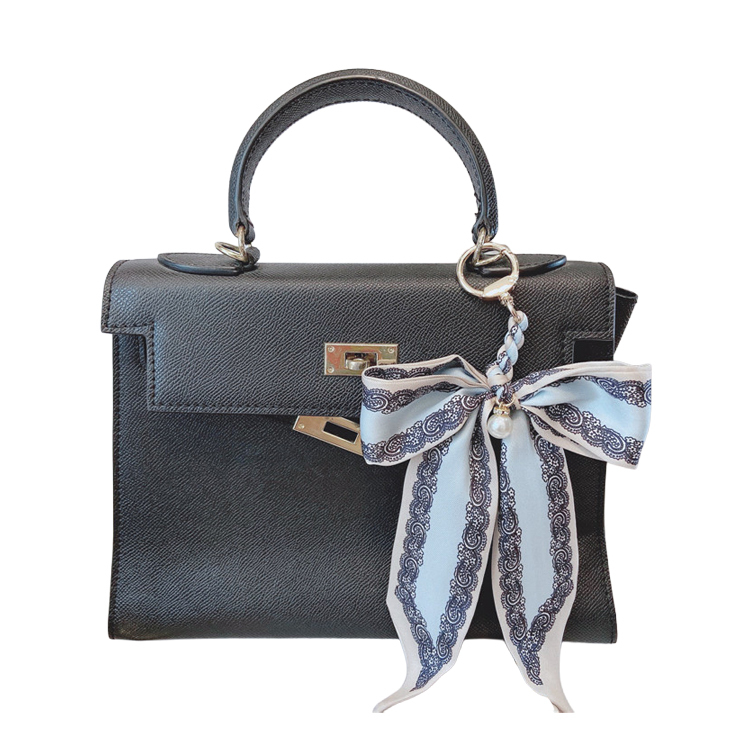 Pearl Silk Scarf Bow Keychain Bag Pendants