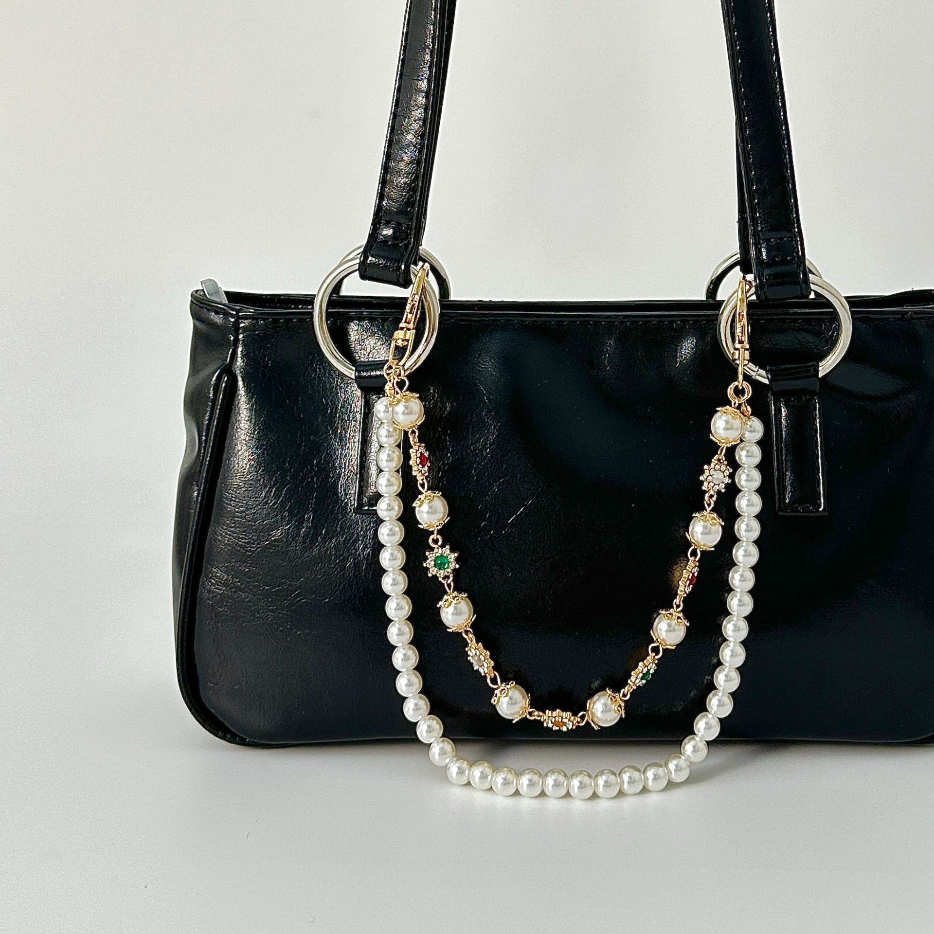 Colorful Rhinestone Flower Bag Chain Pants Chain