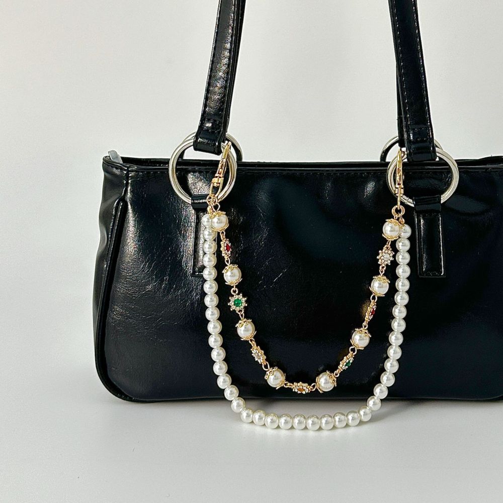 Colorful Rhinestone Flower Bag Chain Pants Chain