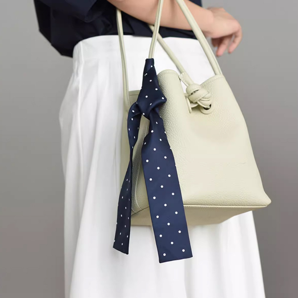 Polka Dot Long Scarf Bag Decoration Ribbon Bag Scarves