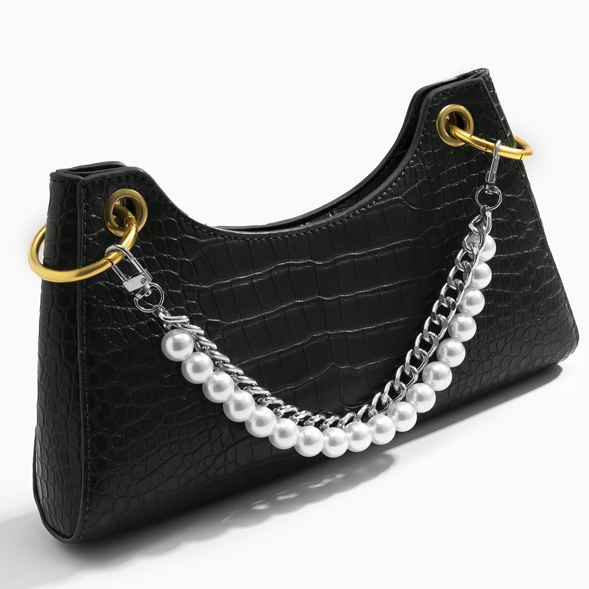 Simple Pearl Alloy Bag Chain