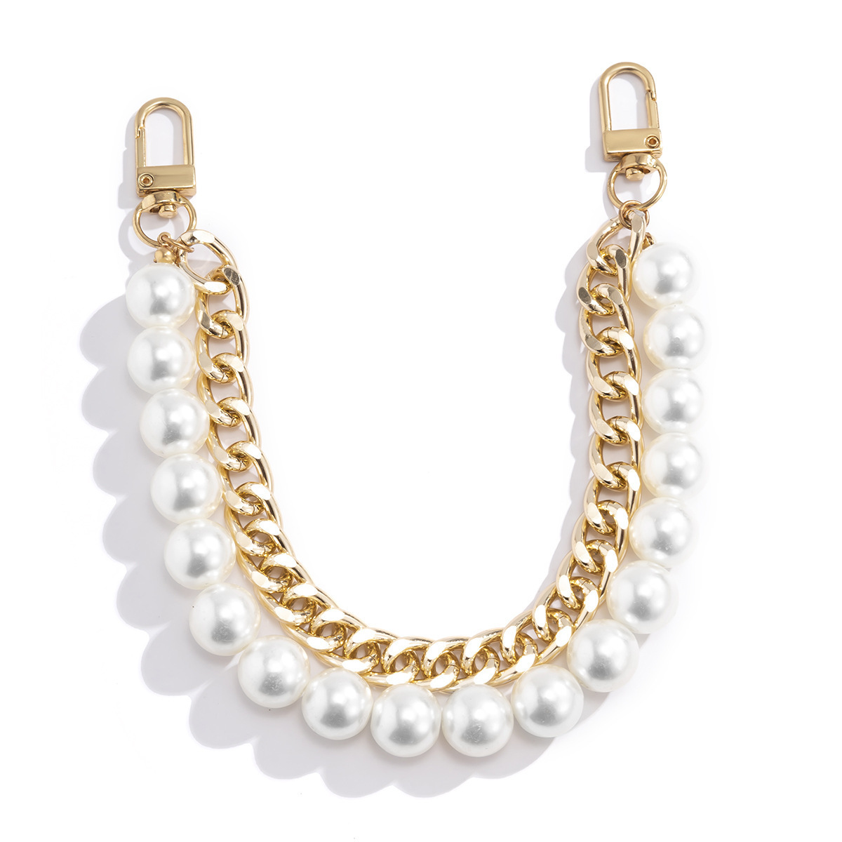 Simple Pearl Alloy Bag Chain