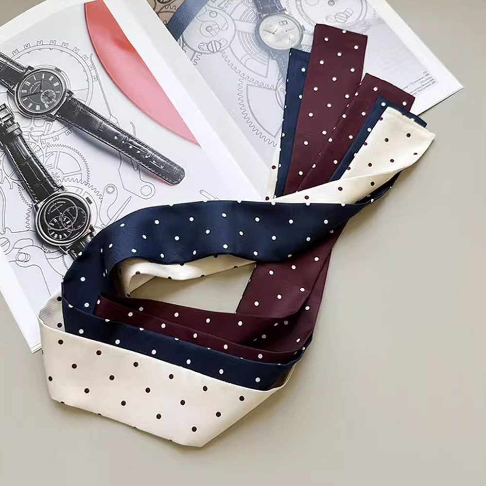 Polka Dot Long Scarf Bag Decoration Ribbon Bag Scarves