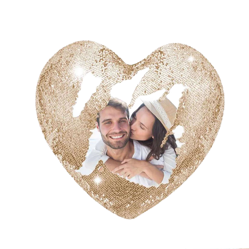 Sublimation Heart Flip Sequin Pillow Case Wholesale Pillow Cover