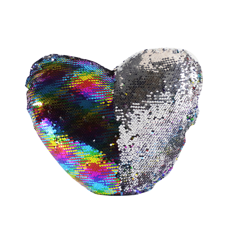 Sublimation Heart Flip Sequin Pillow Case Wholesale Pillow Cover