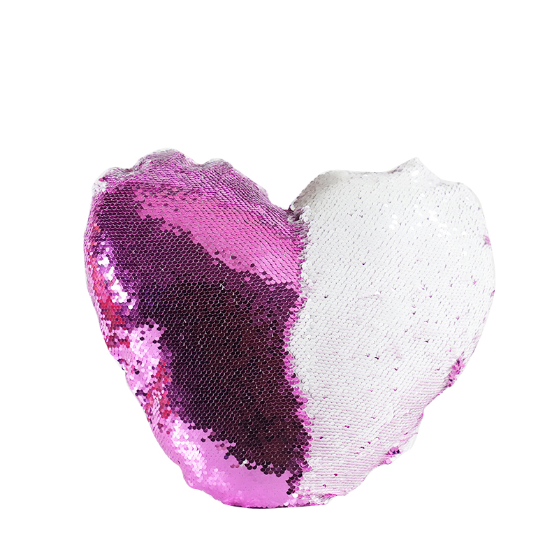 Sublimation Heart Flip Sequin Pillow Case Wholesale Pillow Cover
